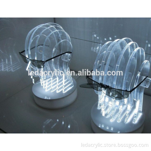 Lighted Acrylic Sunglasses Display Stand with LED